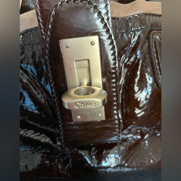 Authentic Chloe patent leather handbag - Picture 6 of 12